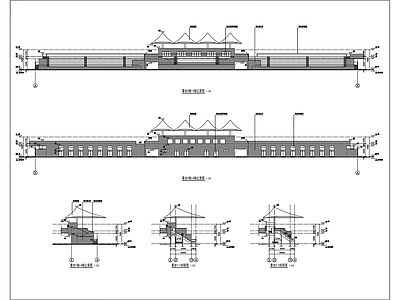 室外体育场看台建筑 施工图