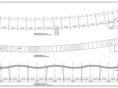 波形悬索廊 施工图