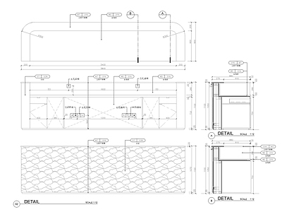 接待室服务台大样 施工图 前台