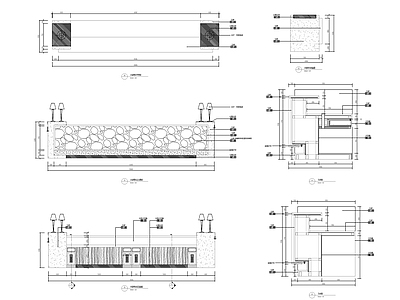 酒店大堂前台及墙面大样 施工图