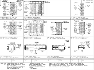 客房门表大样 施工图 通用节点