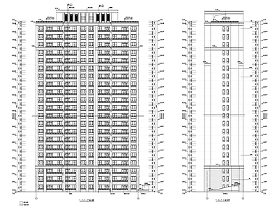 现代高层住宅区建筑 施工图