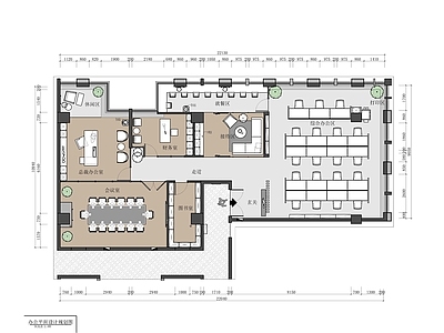 220㎡办公室室内 施工图
