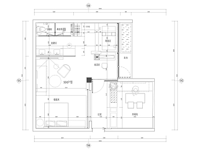 精品酒店客房室内 施工图