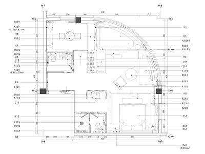 异型酒店客房套房室内 施工图