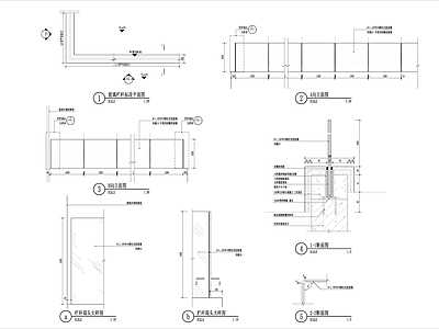 玻璃栏杆详图 施工图