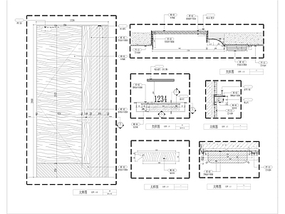 隐形门暗门大样 施工图