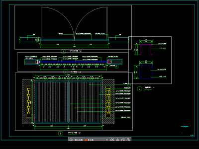 入口铁艺门做法详图 施工图 通用节点