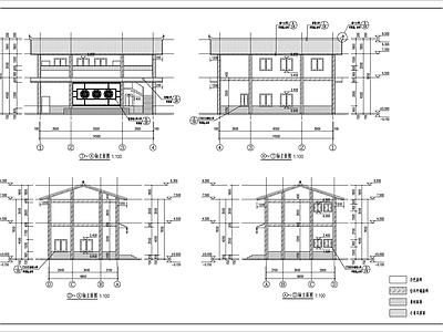 某乡村舞台综合楼建筑 施工图