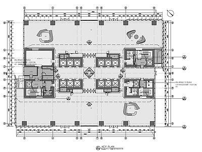 办公楼大堂公区电梯厅 施工图