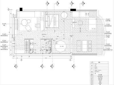 酒店客房大套房 施工图