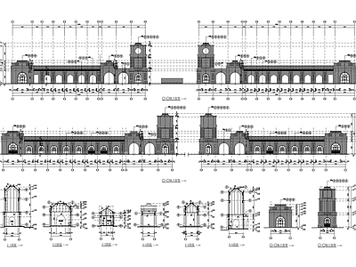 中学门卫建筑 施工图