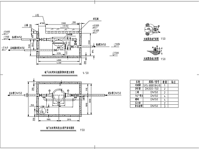 地下水处理间进出水管平面布置图