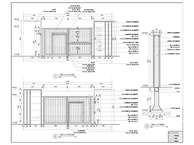 入口大门详图 施工图 通用节点