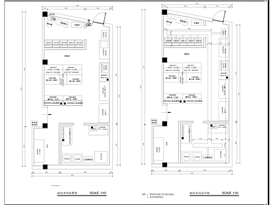 餐厅厨房室内 施工图