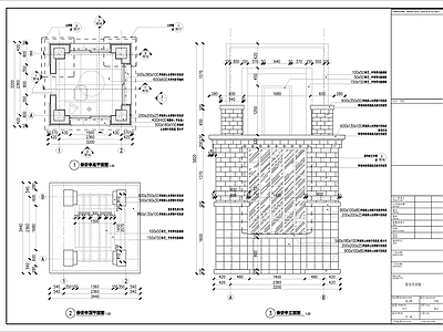 小区欧式风保安亭 施工图