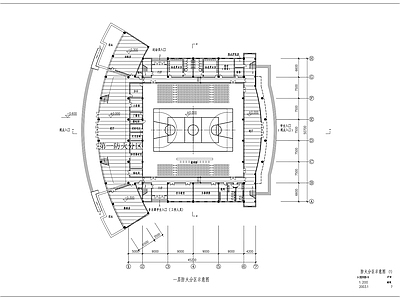 中学体育馆建筑 施工图