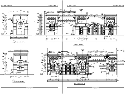 某小区欧式大门 施工图