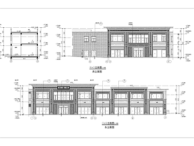 小区入口及配套商业楼建筑 施工图