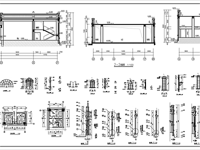 小型欧式风茶园剧场建筑  施工图