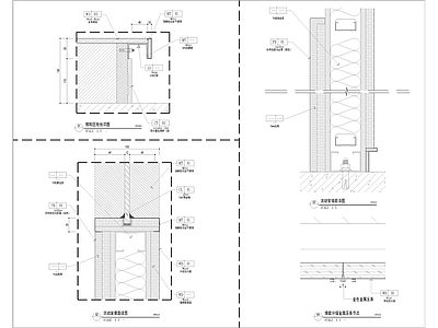 餐厅电视墙隔断屏风通用节点 施工图