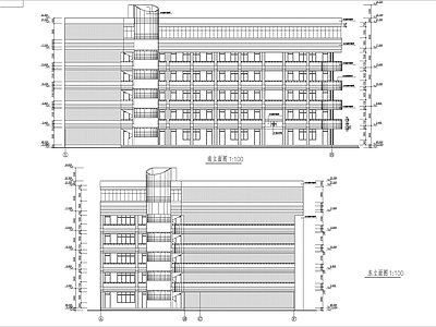 职校教学楼建筑 施工图