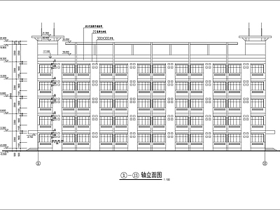 某中学宿舍楼建筑 施工图