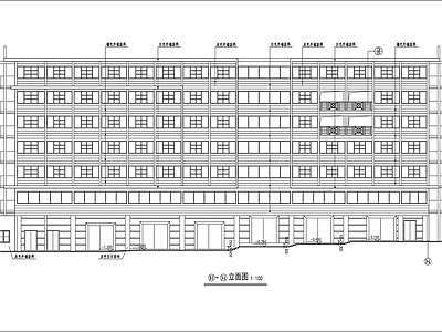 学生公寓D栋建筑 施工图