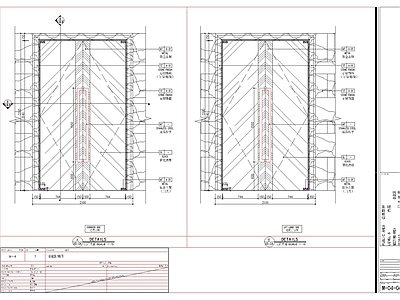 大理石门套玻璃双开门大样 施工图 通用节点