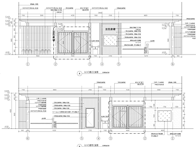 现代小区入口门楼 施工图 局部景观