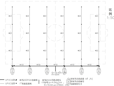 标准体育场绿化灌溉系统  施工图 园林景观给排水