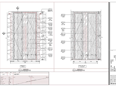 双开实木门大样 施工图 通用节点