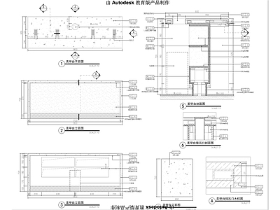 美甲台节点 施工图 家具节点