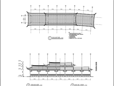 风雨长廊详图 施工图
