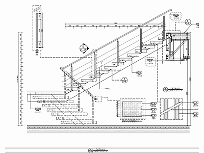 石材悬空楼梯详图 施工图