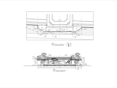 中式对景照壁详图 施工图