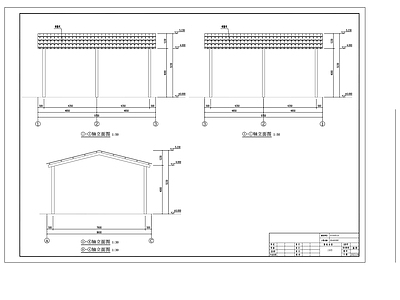 9x10米古建筑亭子钢结构 施工图