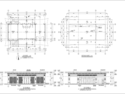 入口大门建筑 施工图