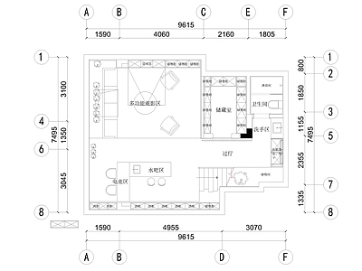 三层现代轻奢别墅室内 施工图