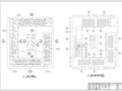 自助餐厅中岛台 施工图 岛台餐台