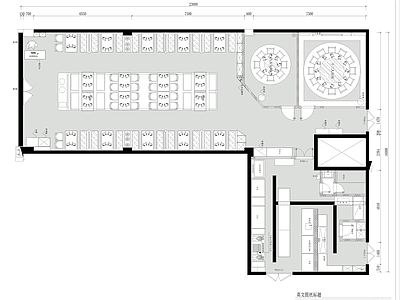 铁板烧餐厅室内 施工图