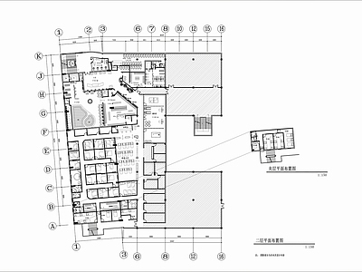 1700㎡汤泉水疗洗浴中心室内 施工图