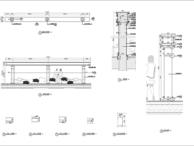 景观柱廊详图 施工图