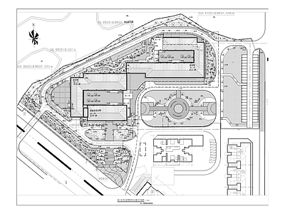 养老护理院景观  施工图 医院疗养景观