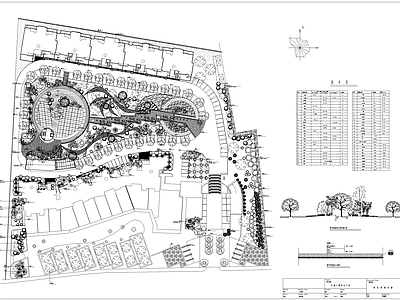 社区景观设计及植物配置平面图