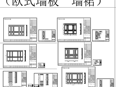 欧式酒柜衣柜电视柜墙板 图库