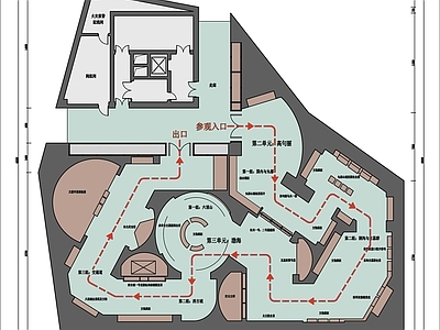 吉林博物馆 汉唐古韵展厅平面图