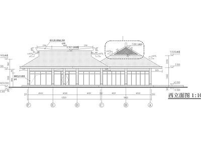 中式茶馆建筑图 施工图