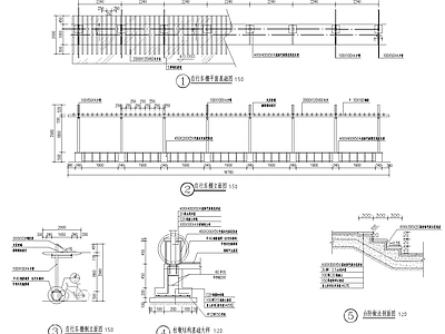 自行车棚节点 施工图 建筑通用节点