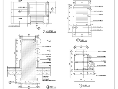 欧式柱墩 施工图